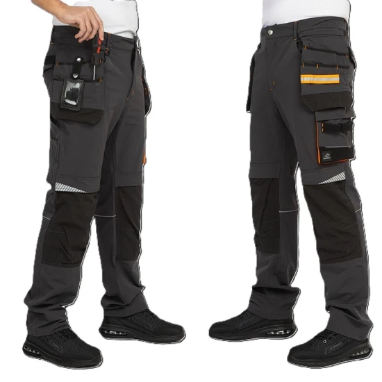 Pantaloni de lucru premium stretch Vektor, 10% elastan, gri