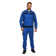 Jacheta de lucru Ares bumbac, 240g/m2,  albastru cu negru