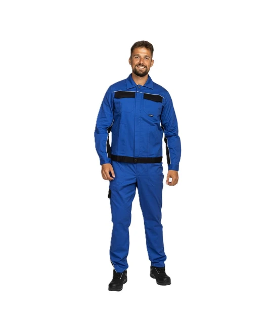 Jacheta de lucru Ares bumbac, 240g/m2,  albastru cu negru