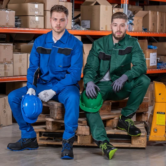 Jacheta de lucru Ares bumbac, 240g/m2, verde cu negru