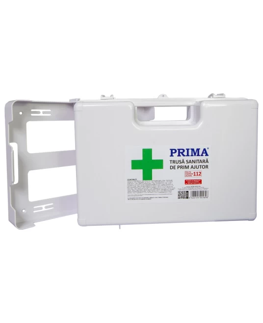 Trusa sanitara prim ajutor detasabila cu suport de perete avizata MS Trusa sanitara prim ajutor detasabila cu suport de perete avizata MS