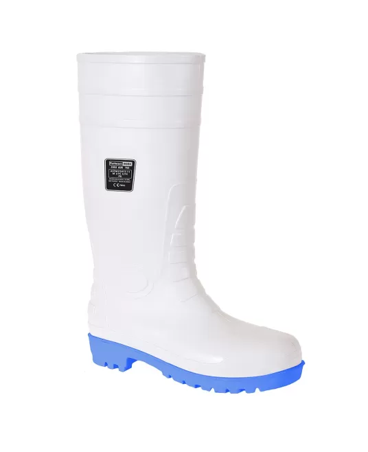 Cizme albe cu bombeu si lamela industria alimentara S5 Cizme albe cu bombeu si lamela industria alimentara S5