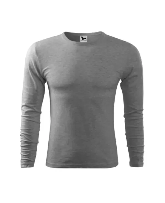 Tricou slimfit maneca lunga barbati, bumbac 160g/m2 LS 119 Malfini, Gri inchis Tricou slimfit maneca lunga barbati, bumbac 160g/m2 LS 119 Malfini, Gri inchis