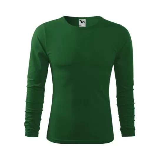 Tricou slimfit maneca lunga barbati, bumbac 160g/m2 LS 119 Malfini, Verde sticla Tricou slimfit maneca lunga barbati, bumbac 160g/m2 LS 119 Malfini, Verde sticla