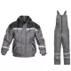 Costum vatuit cu dungi reflectorizante (salopeta cu pieptar si jacheta), gri Costum vatuit cu dungi reflectorizante (salopeta cu pieptar si jacheta), gri