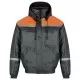 Costum vatuit cu dungi reflectorizante (salopeta cu pieptar si jacheta), gri cu portocaliu Costum vatuit cu dungi reflectorizante (salopeta cu pieptar si jacheta), gri cu portocaliu