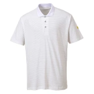 Tricou polo ESD antistatic, 195g/m2 Alb