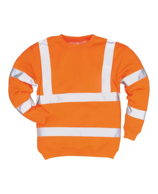 Hanorac reflectorizant cu maneca lunga, inalta vizibilitate, 300g/m2 [B303] Portocaliu