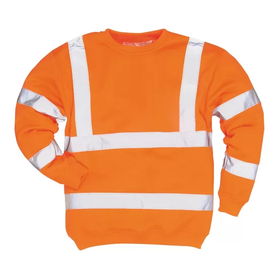 Hanorac reflectorizant cu maneca lunga, inalta vizibilitate, 300g/m2 [B303] Portocaliu