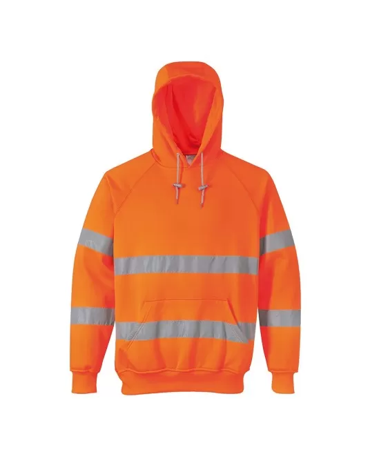 Hanorac cu gluga reflectorizant, inalta vizibilitate [B304] Portocaliu