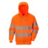 Hanorac reflectorizant cu fermoar si gluga, inalta vizibilitate [B305] Portocaliu