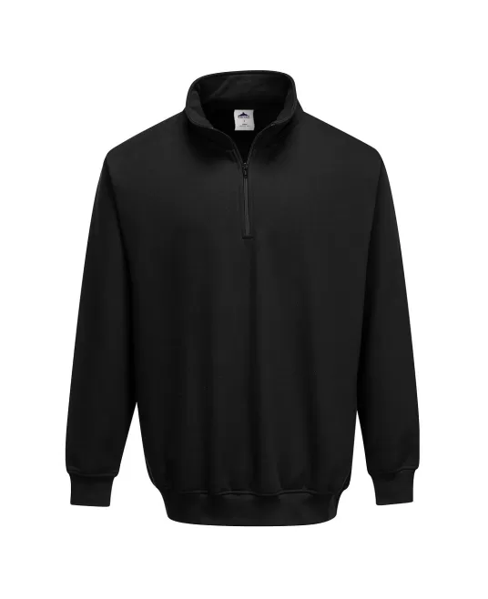 Pulover Sorrento Zip Neck [B309] Negru