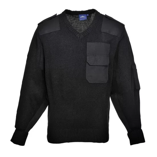 Pulover acrilic recomandat pentru Paza sau Politie [B310] Negru