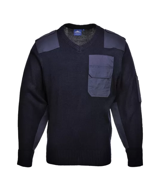 Pulover acrilic recomandat pentru Paza sau Politie [B310] Bleumarin