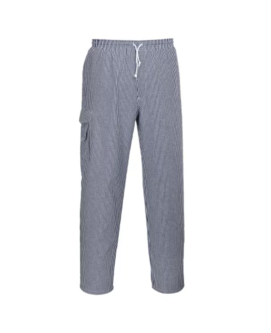 Pantaloni bucatari, buzunar cargo, bumbac 190g/m2 carouri Pantaloni bucatari, buzunar cargo, bumbac 190g/m2 carouri