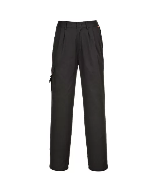 Pantaloni de lucru pentru femei, tercot, 210g/m2, buzunar lateral pe picior [C099] Negru