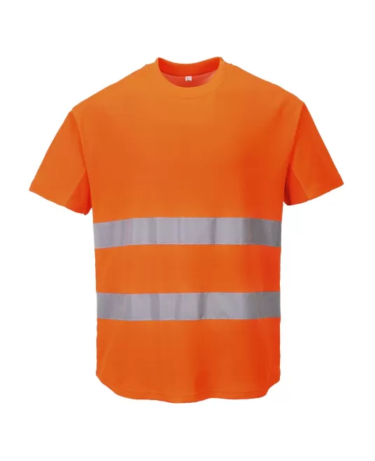 Tricou reflectorizant Hi-Vis Mesh cu maneca scurta [C394] Portocaliu