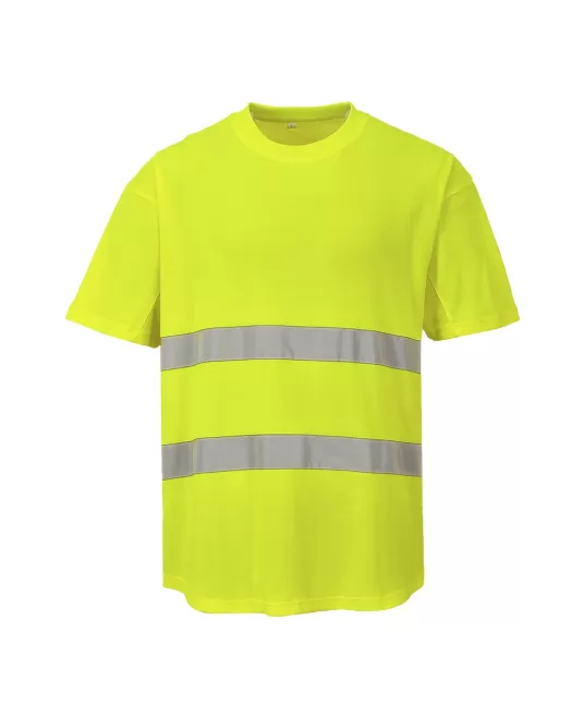 Tricou reflectorizant Hi-Vis Mesh cu maneca scurta [C394] Galben