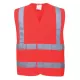 Vesta reflectorizanta HiVis, benzi reflectorizante orizontale si verticale, Rosu Vesta reflectorizanta HiVis, benzi reflectorizante orizontale si verticale, Rosu