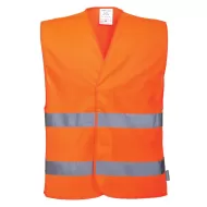 Vesta reflectorizanta HiVis, benzi reflectorizante orizontale, Portocaliu