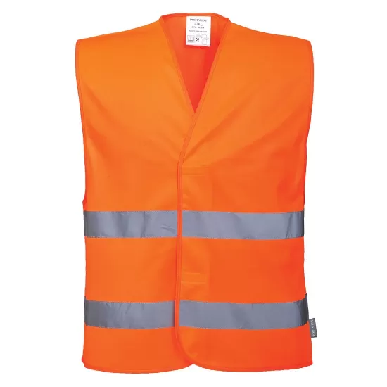 Vesta reflectorizanta HiVis, benzi reflectorizante orizontale, Portocaliu Vesta reflectorizanta HiVis, benzi reflectorizante orizontale, Portocaliu
