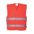 Vesta reflectorizanta HiVis, benzi reflectorizante orizontale, Rosu