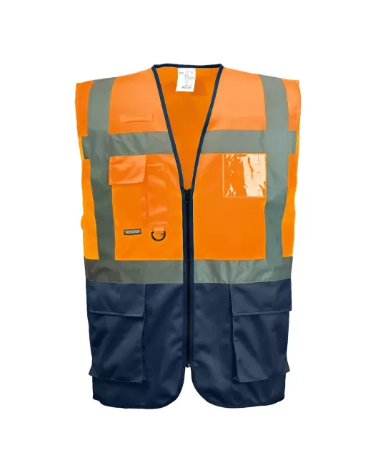 Vesta reflectorizanta inalta vizibilitate Manager, Portocaliu si bleumarin Vesta reflectorizanta inalta vizibilitate Manager, Portocaliu si bleumarin