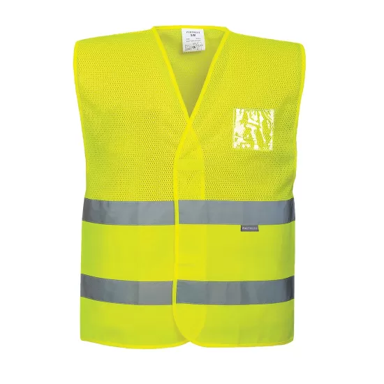 Vesta reflectorizanta plasa mesh respirabila, galben Vesta reflectorizanta plasa mesh respirabila, galben
