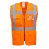 Vesta reflectorizanta plasa mesh respirabila, Portocaliu
