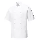 Tunica maneca scurta bucatari, tercot 190g/m2, alb Tunica maneca scurta bucatari, tercot 190g/m2, alb