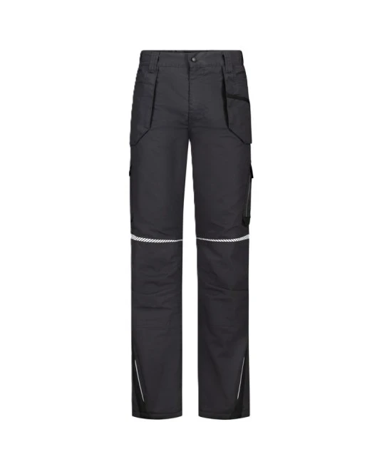 Pantaloni vatuiti tercot Ice, captuseala fleece, gri inchis