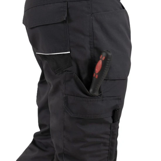 Pantaloni vatuiti tercot Ice, captuseala fleece, gri inchis