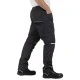 Pantaloni vatuiti tercot Ice, captuseala fleece, gri inchis