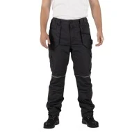 Pantaloni vatuiti tercot Ice, captuseala fleece, gri inchis