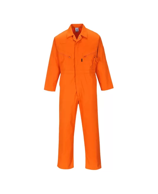 Combinezon de lucru din tercot, 245g/m2, inchidere cu fermoar [C813] Portocaliu