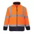Fleece reflectorizant Hi-Vis calduros si rezistent la vant, bicolor, 300g, Portocaliu si bleumarin