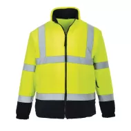 Fleece reflectorizant Hi-Vis calduros si rezistent la vant, bicolor, 300g, Galben si bleumarin Fleece reflectorizant Hi-Vis calduros si rezistent la vant, bicolor, 300g, Galben si bleumarin