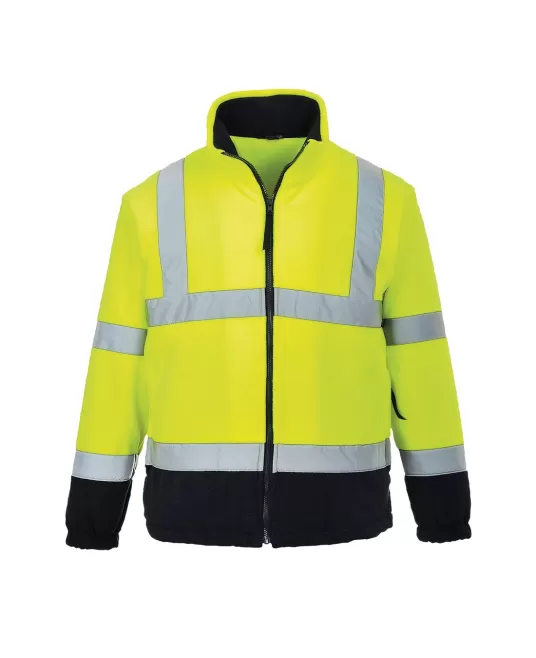 Fleece reflectorizant Hi-Vis calduros si rezistent la vant, bicolor, 300g, Galben si bleumarin Fleece reflectorizant Hi-Vis calduros si rezistent la vant, bicolor, 300g, Galben si bleumarin