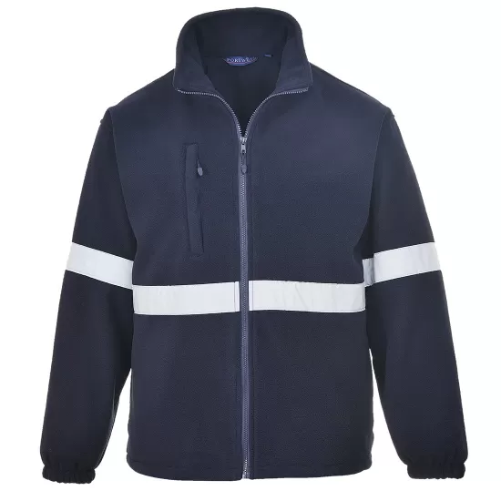 Fleece reflectorizant, foarte calduros si rezistent la vant, 400g/m2, Bleumarin Fleece reflectorizant, foarte calduros si rezistent la vant, 400g/m2, Bleumarin