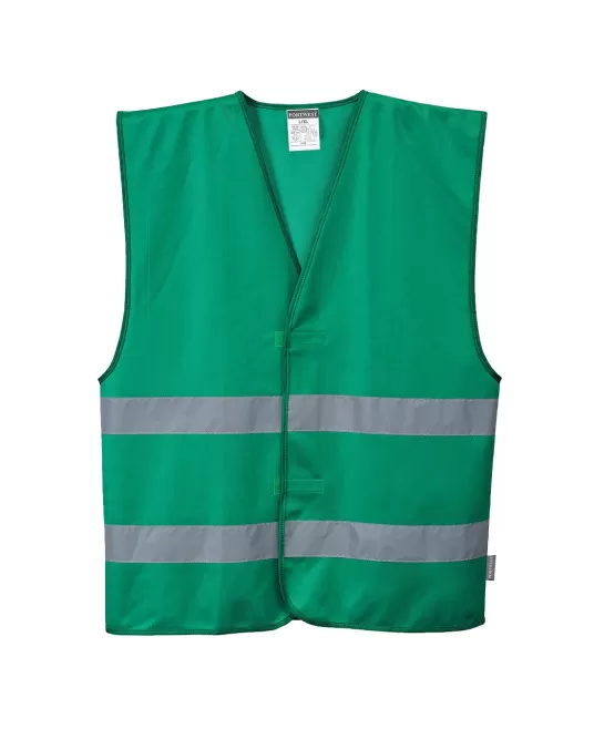 Vesta de protectie cu dungi reflectorizante, culori diverse [F474] Verde inchis