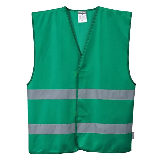 Vesta de protectie cu dungi reflectorizante, culori diverse [F474] Verde inchis