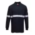 Tricou polo maneca lunga ignifug si antistatic, benzi reflectorizante [FR03] Bleumarin