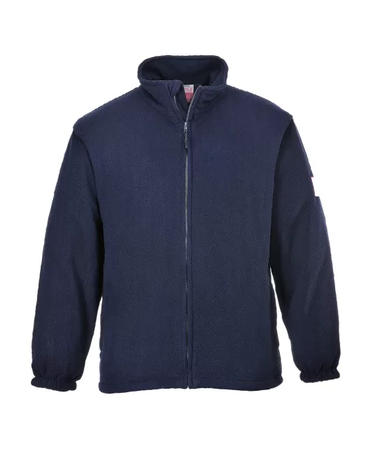 Fleece ignifug si antistatic, calduros si rezistent la vant, 280g/m2 [FR30] Bleumarin