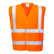 Vesta de protectie Hi-Vis reflectorizant Ignifuga [FR75] Portocaliu