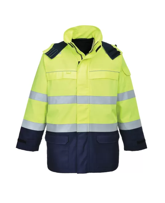 Jacheta de iarna ignifuga, antistatica, HiVis Multi-Norm [FR79], Galben si bleumarin
