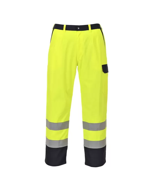 Pantaloni de protectie Hi-Vis reflectorizant Bizflame Pro [FR92] Galben