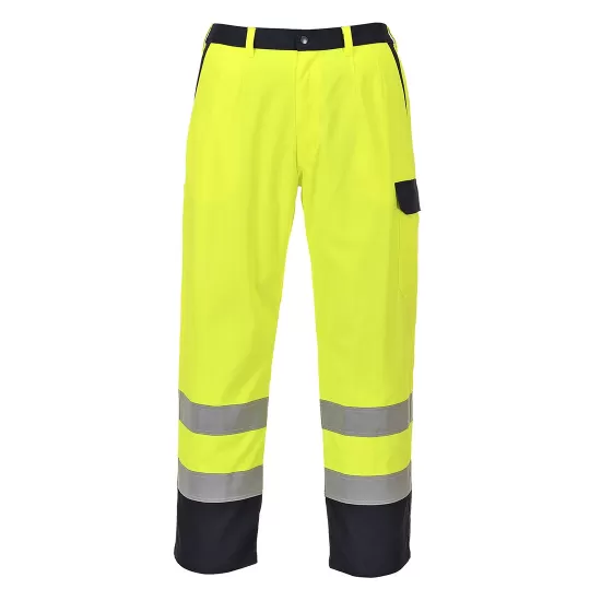 Pantaloni de protectie Hi-Vis reflectorizant Bizflame Pro [FR92] Galben