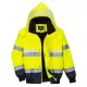 Jacheta de protectie reflectorizanta vatuita, 3 in 1, fosforescenta [G465] Galben si bleumarin