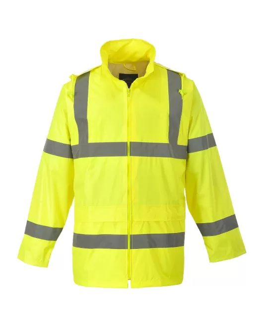 Jacheta de ploaie reflectorizanta, inalta vizibilitate, impermeabila [H440] Galben