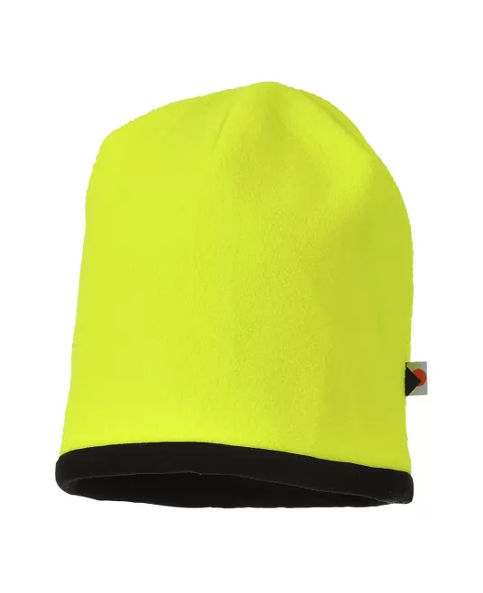 Caciula fleece, reversibila pe ambele parti [HA14] Galben si negru